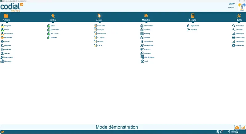 Interface de Codial